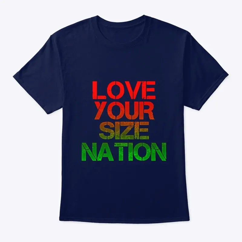 LOVE YOUR SIZE NATION holiday colors