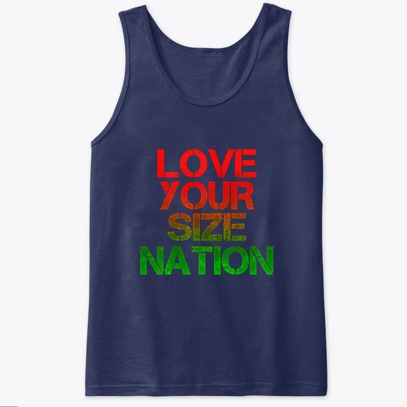 LOVE YOUR SIZE NATION holiday colors