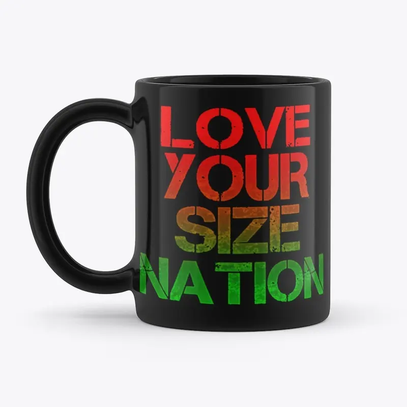 LOVE YOUR SIZE NATION holiday colors