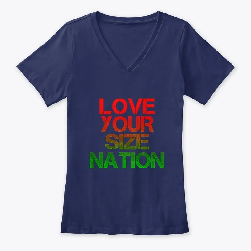 LOVE YOUR SIZE NATION holiday colors