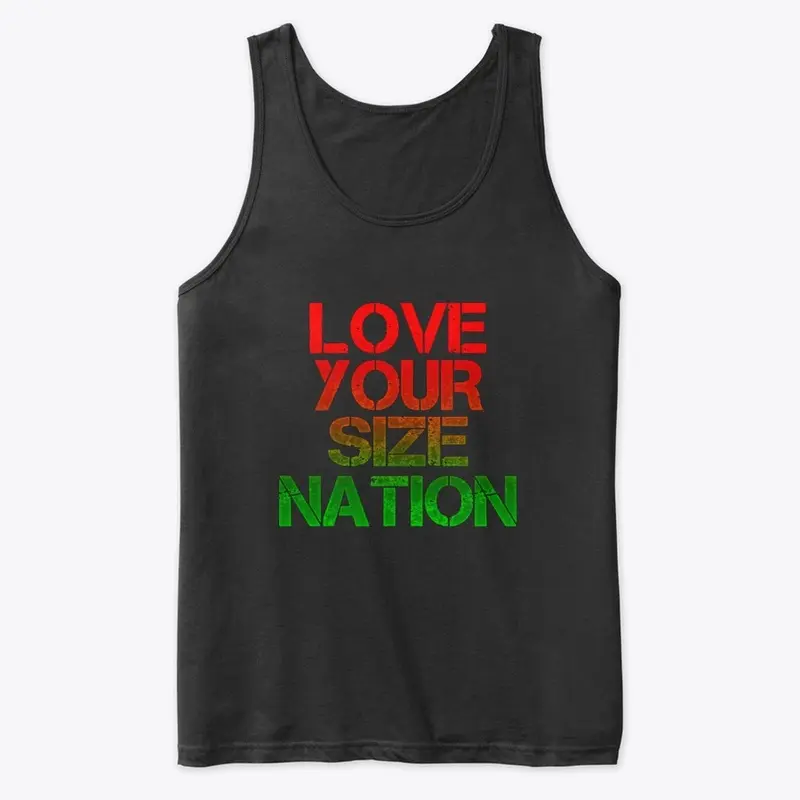 LOVE YOUR SIZE NATION holiday colors