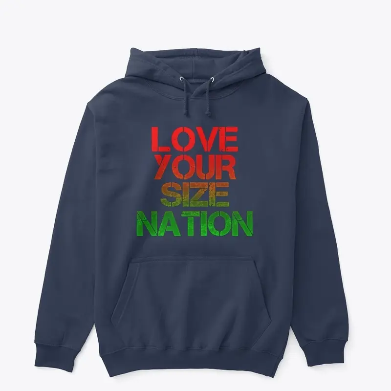 LOVE YOUR SIZE NATION holiday colors