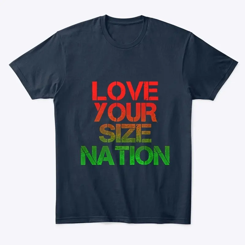 LOVE YOUR SIZE NATION holiday colors